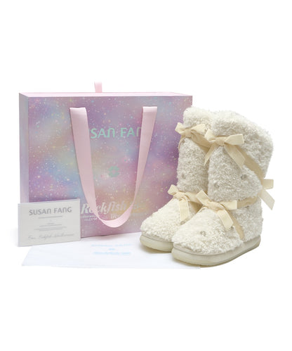 รองเท้าบูทกันหนาว X SUSAN FANG FURRY MIDDLE BOOTS - CREAM