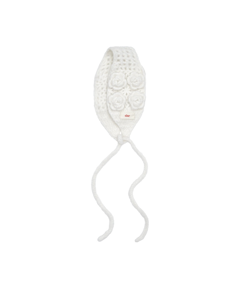 ที่ปิดหูกันหนาว HANDMADE FLOWER CROCHET EARMUFF - IVORY