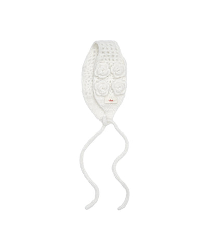 ที่ปิดหูกันหนาว HANDMADE FLOWER CROCHET EARMUFF - IVORY