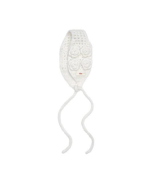 ที่ปิดหูกันหนาว HANDMADE FLOWER CROCHET EARMUFF - IVORY