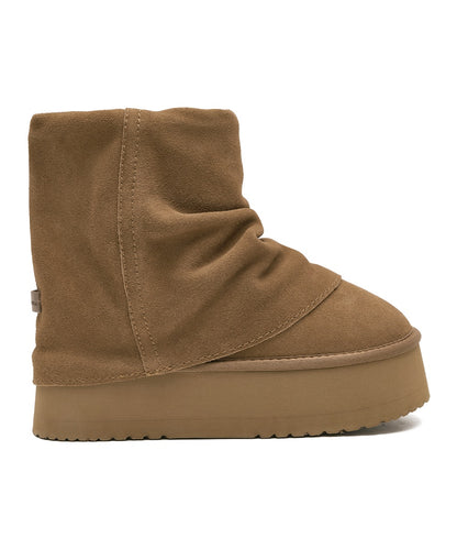 MAXI FOLDED BOOTS SHORT (6inch) - CHESTNUT