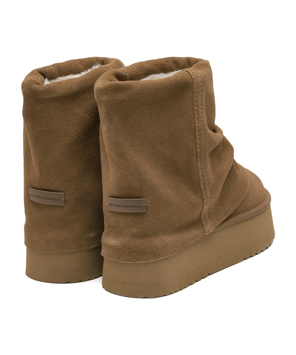 MAXI FOLDED BOOTS SHORT (6inch) - CHESTNUT