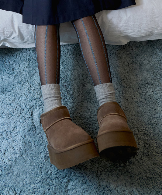 รองเท้าบูทกันหนาว ORIGINAL MAXI FLATFORM BOOTS MINI (3.5inch) - COCOA