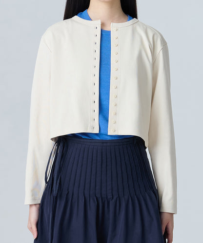 เสื้อคาร์ดิแกน COTTON ESSENTIAL CARDIGAN - CREAM