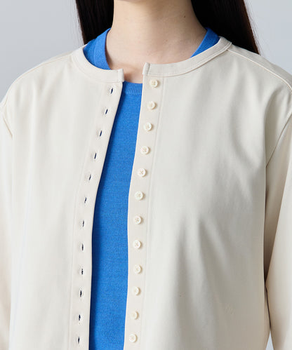 เสื้อคาร์ดิแกน COTTON ESSENTIAL CARDIGAN - CREAM