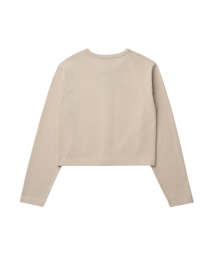 เสื้อคาร์ดิแกน COTTON ESSENTIAL CARDIGAN - CREAM