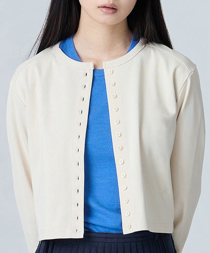 เสื้อคาร์ดิแกน COTTON ESSENTIAL CARDIGAN - CREAM