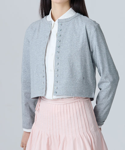 เสื้อคาร์ดิแกน COTTON ESSENTIAL CARDIGAN - GREY MELANGE