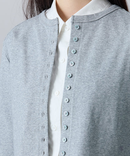 เสื้อคาร์ดิแกน COTTON ESSENTIAL CARDIGAN - GREY MELANGE