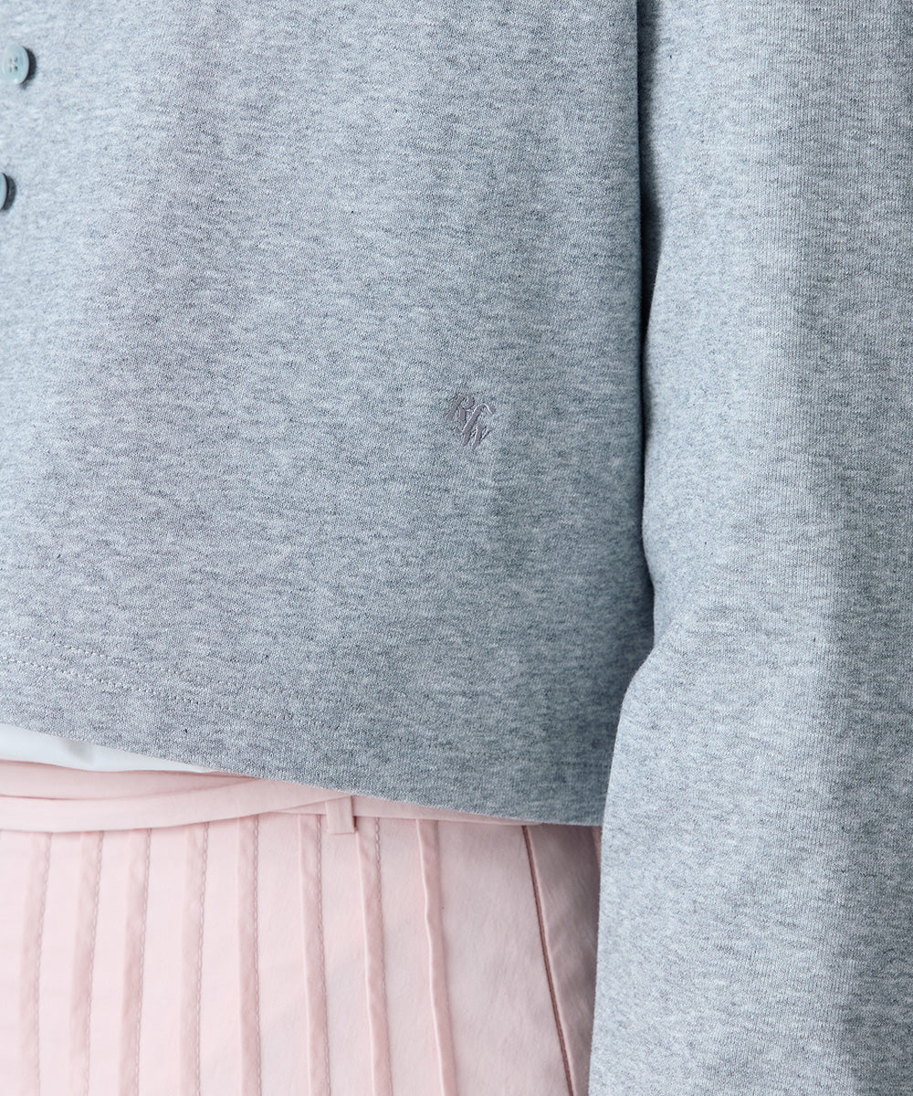 เสื้อคาร์ดิแกน COTTON ESSENTIAL CARDIGAN - GREY MELANGE