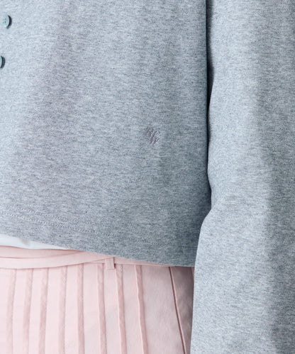 เสื้อคาร์ดิแกน COTTON ESSENTIAL CARDIGAN - GREY MELANGE