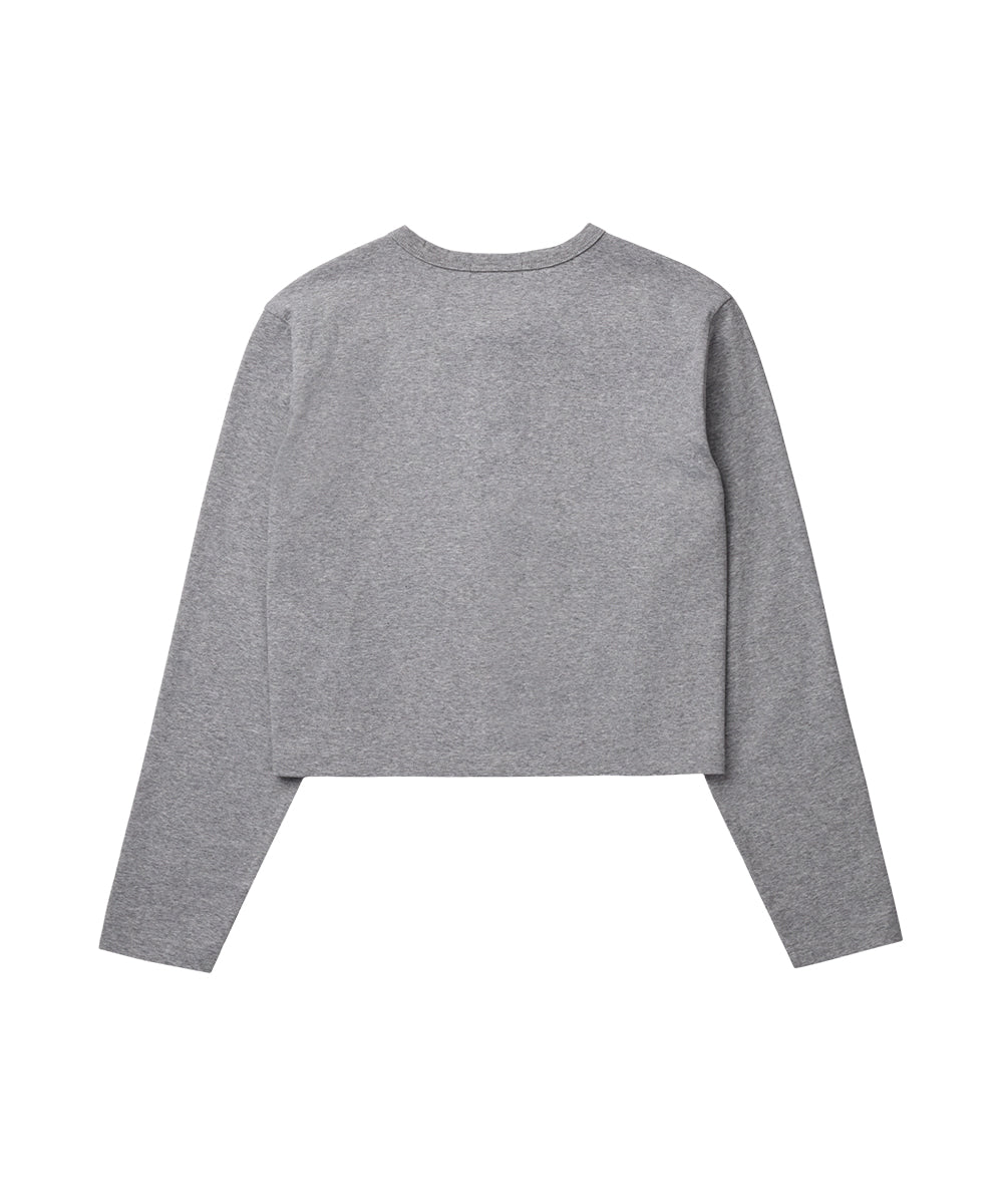 เสื้อคาร์ดิแกน COTTON ESSENTIAL CARDIGAN - GREY MELANGE