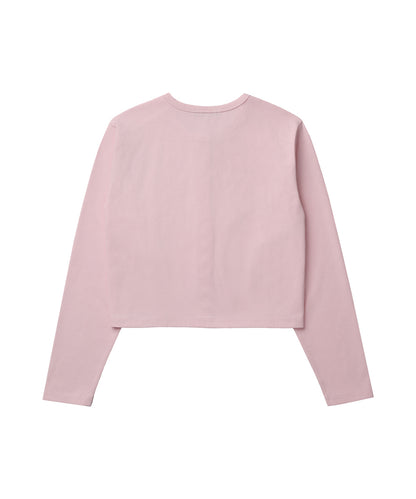 เสื้อคาร์ดิแกน COTTON ESSENTIAL CARDIGAN - PINK