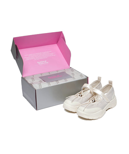 รองเท้าแมรี่เจน FLATFORM STRING MARYJANE - CREAM