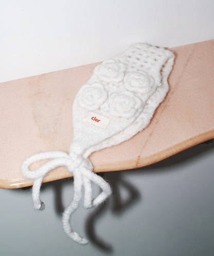 ที่ปิดหูกันหนาว HANDMADE FLOWER CROCHET EARMUFF - IVORY