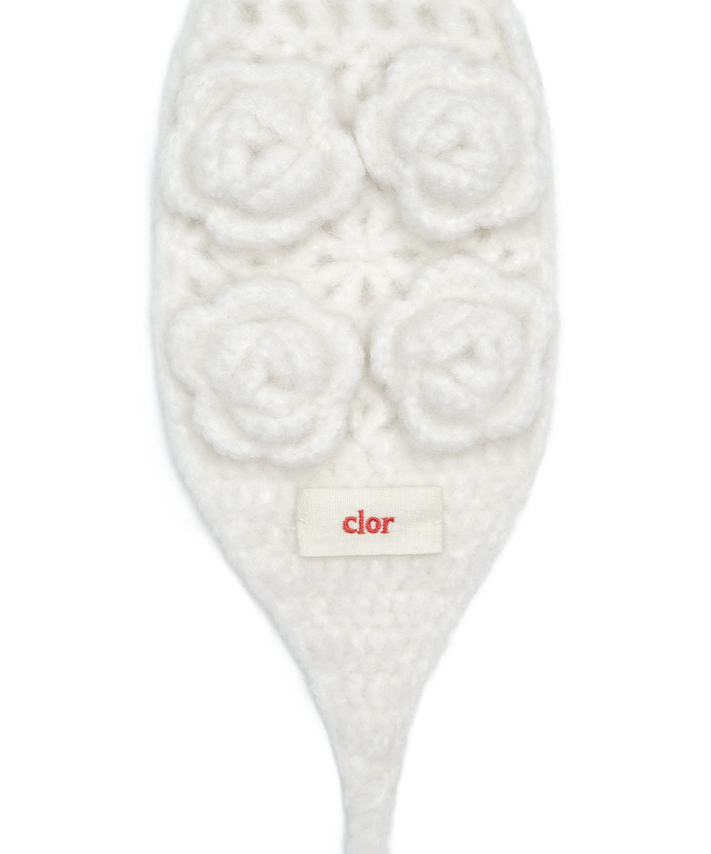 ที่ปิดหูกันหนาว HANDMADE FLOWER CROCHET EARMUFF - IVORY