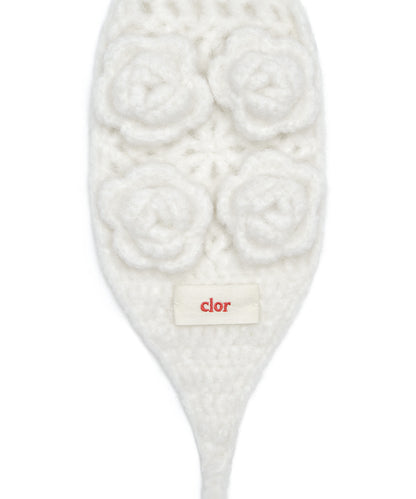 ที่ปิดหูกันหนาว HANDMADE FLOWER CROCHET EARMUFF - IVORY