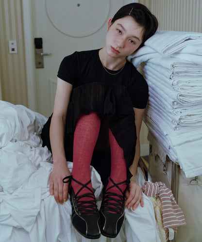รองเท้าผ้าใบ BLISS LACEUP SNEAKERS - BLACK