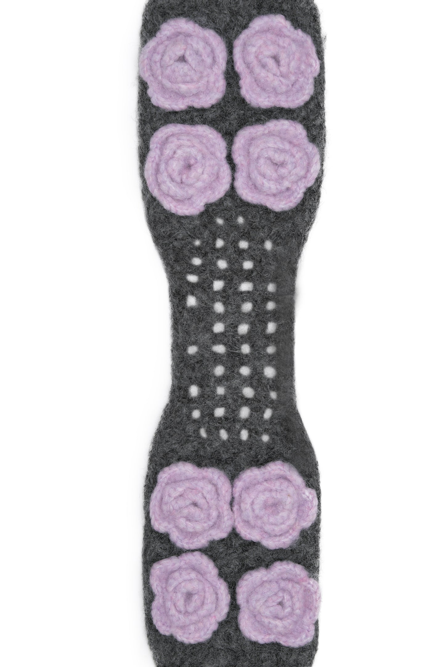 ที่ปิดหูกันหนาว HANDMADE FLOWER CROCHET EARMUFF - DARK GREY