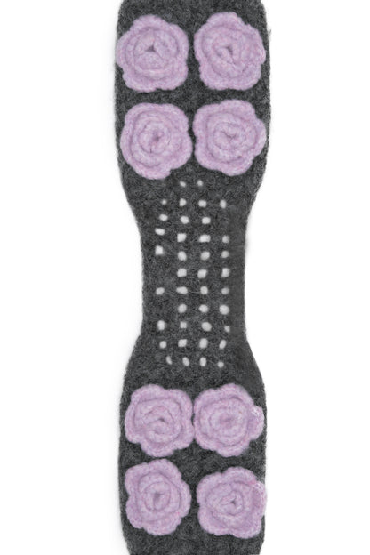 ที่ปิดหูกันหนาว HANDMADE FLOWER CROCHET EARMUFF - DARK GREY