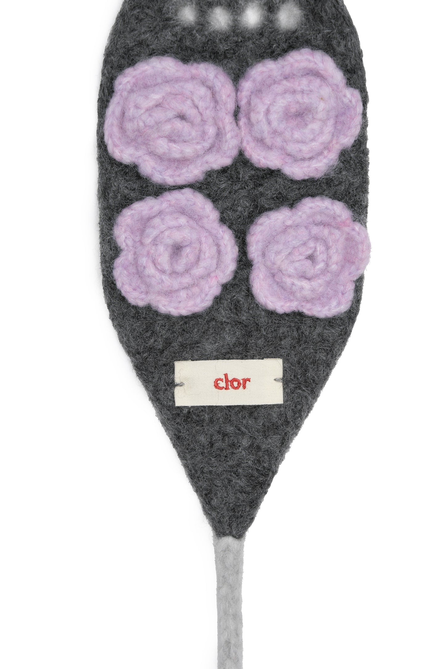 ที่ปิดหูกันหนาว HANDMADE FLOWER CROCHET EARMUFF - DARK GREY