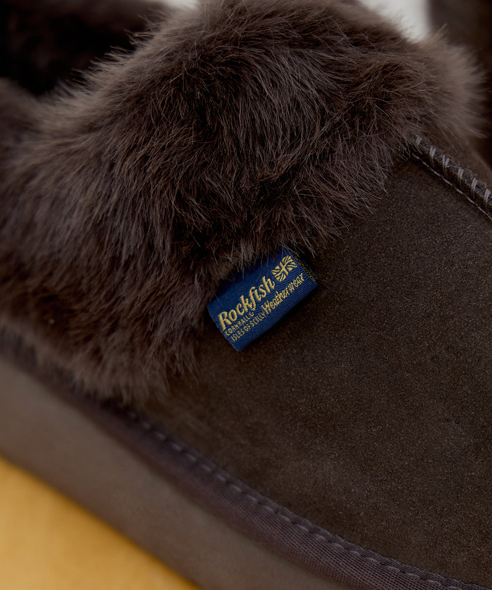 รองเท้าเปิดส้น CLOUDY FLATFORM FUR MULE - CHOCO