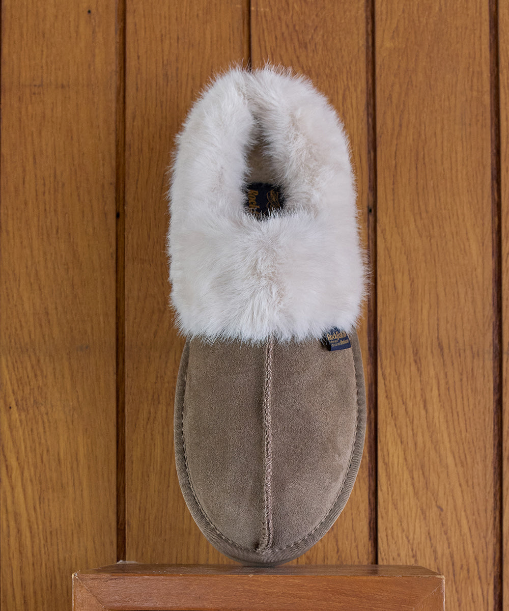 รองเท้าเปิดส้น CLOUDY FLATFORM FUR MULE - COCOA