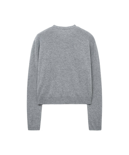 เสื้อคาร์ดิแกน CLASSIC WOOL CARDIGAN - GREY