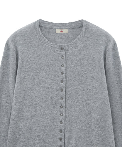 เสื้อคาร์ดิแกน CLASSIC WOOL CARDIGAN - GREY