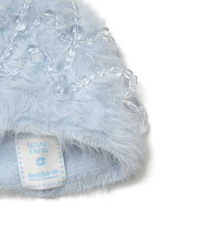 X SUSAN FANG FURRY BUBBLE HAT - SKY BLUE