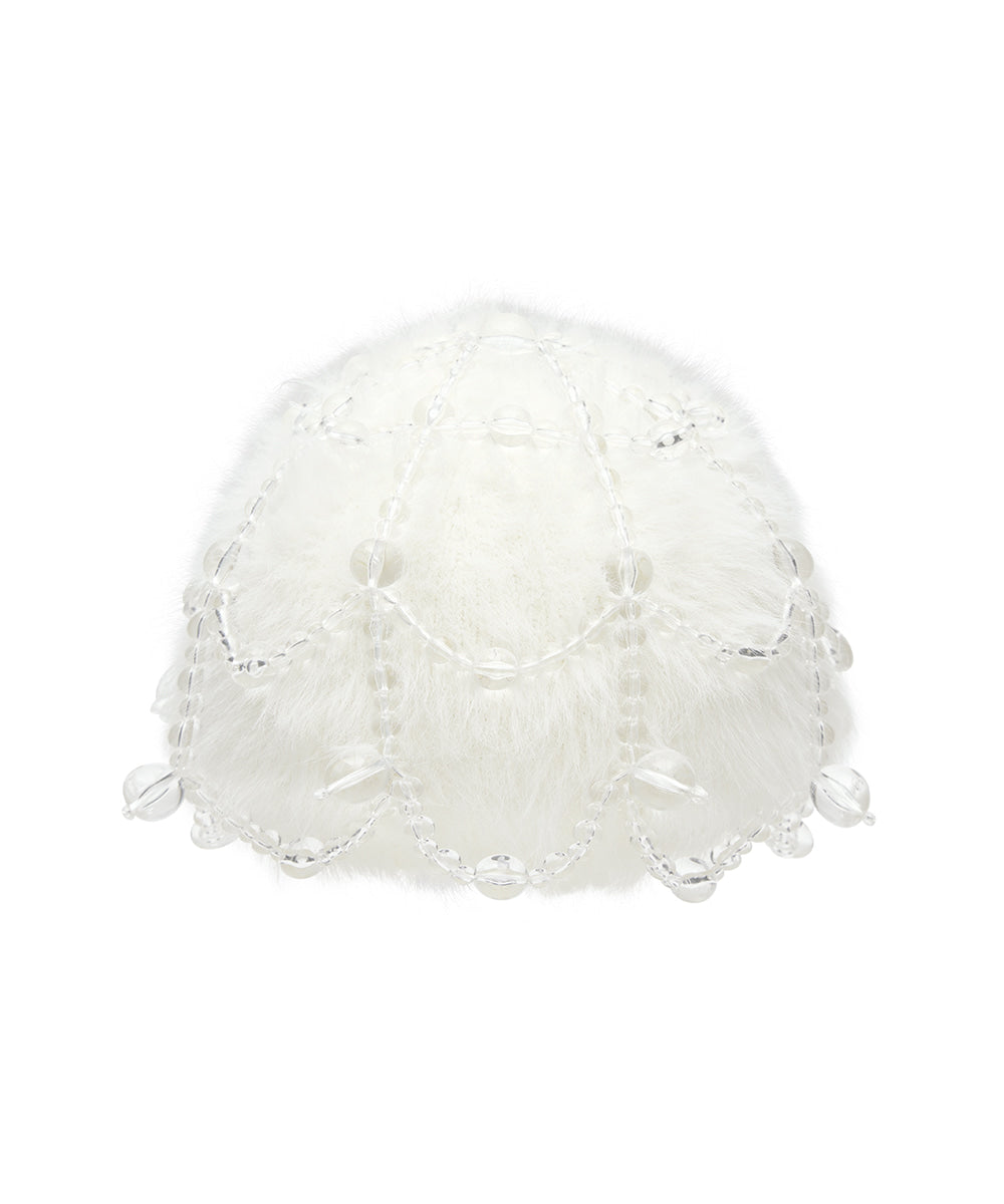 หมวกบีนนี่ X SUSAN FANG FURRY BUBBLE HAT - WHITE