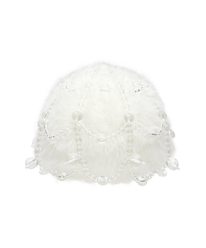 หมวกบีนนี่ X SUSAN FANG FURRY BUBBLE HAT - WHITE