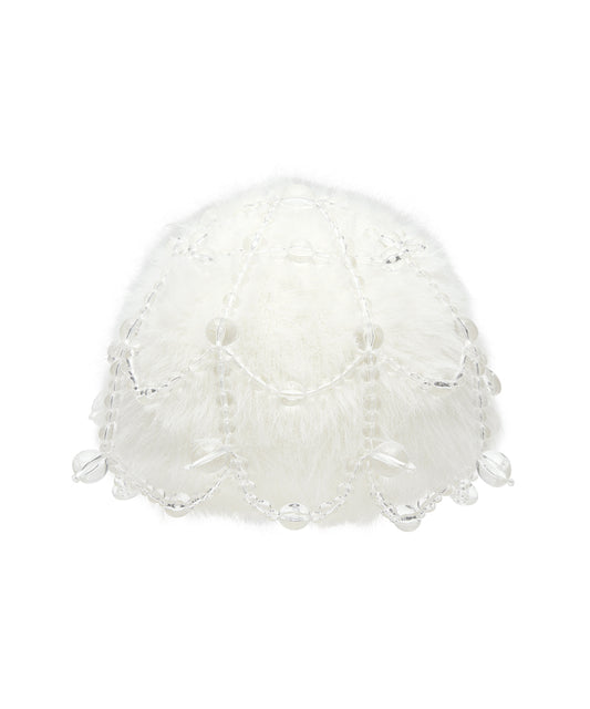 หมวกบีนนี่ X SUSAN FANG FURRY BUBBLE HAT - WHITE