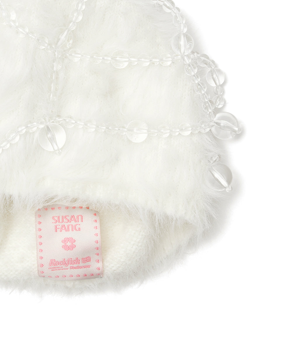 หมวกบีนนี่ X SUSAN FANG FURRY BUBBLE HAT - WHITE