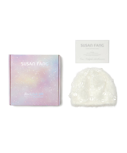 หมวกบีนนี่ X SUSAN FANG FURRY BUBBLE HAT - WHITE