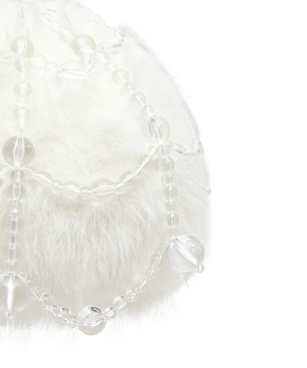 หมวกบีนนี่ X SUSAN FANG FURRY BUBBLE HAT - WHITE