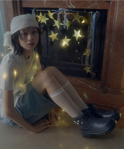 HAYDEN V2 SHORT BOOTS - BLACK GLITTER