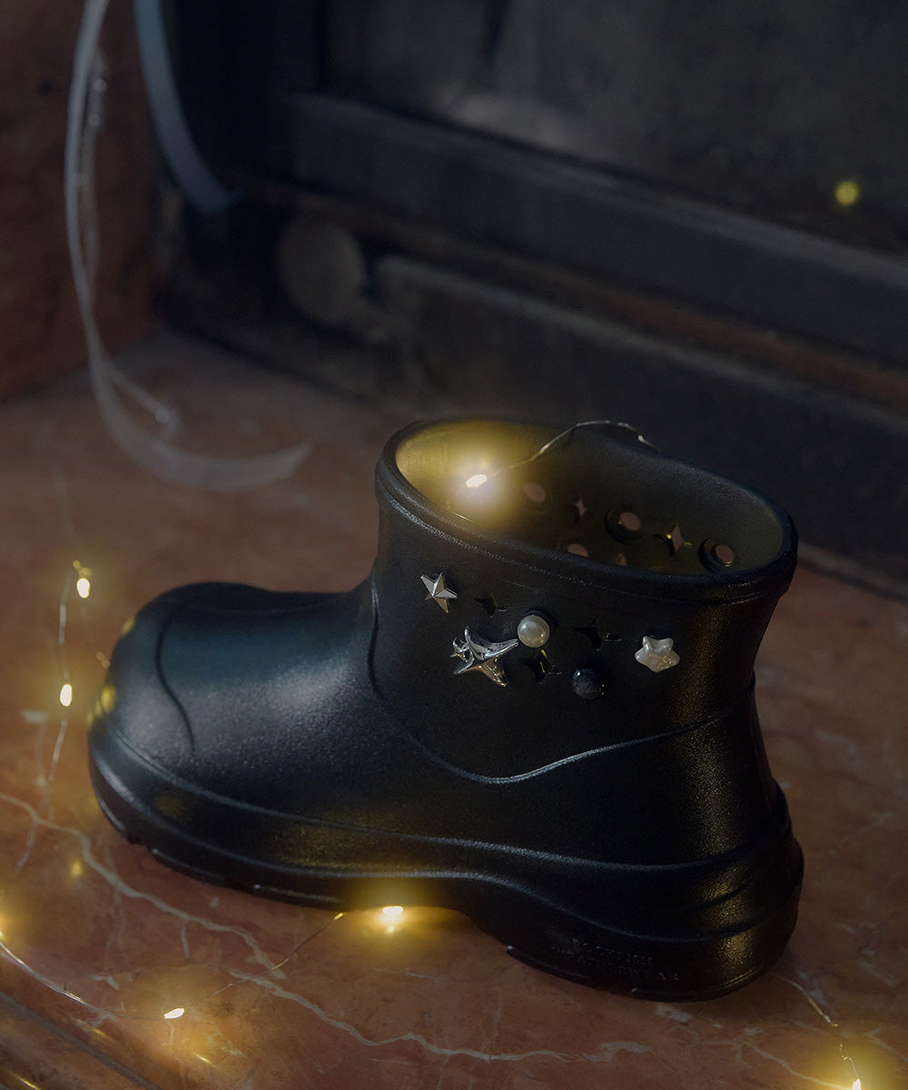 HAYDEN V2 SHORT BOOTS - BLACK GLITTER