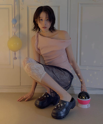 รองเท้าเปิดส้น HAYDEN V2 CLOG - BLACK GLITTER