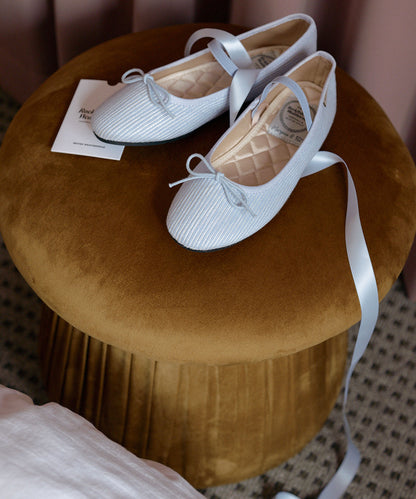 รองเท้าลำลอง HAZEL RIBBON FLAT - BLUE