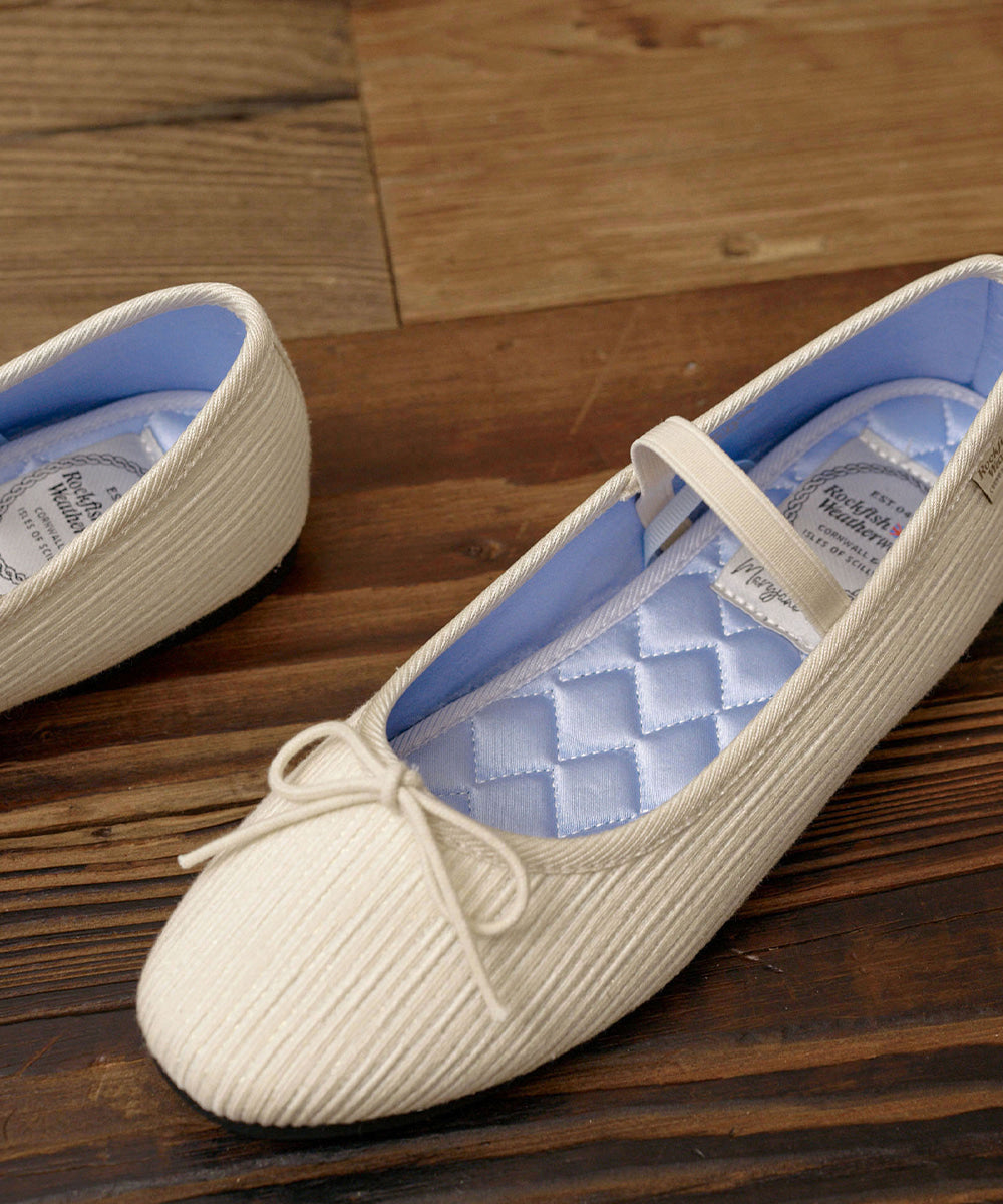 รองเท้าลำลอง HAZEL RIBBON FLAT - IVORY