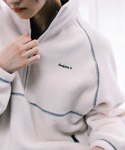 เสื้อสเวตเตอร์ HALF-ZIP FLEECE - IVORY