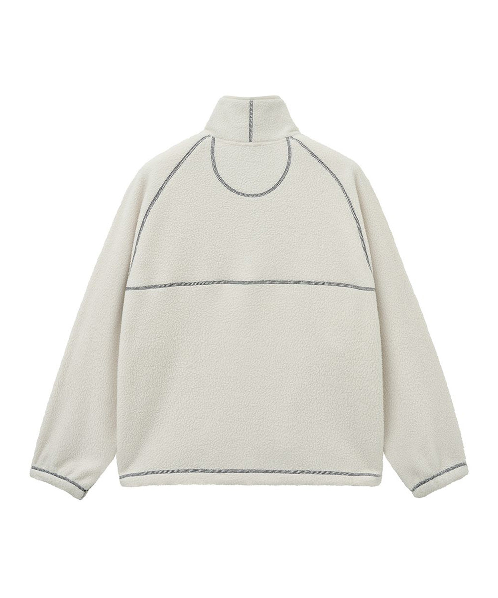 เสื้อสเวตเตอร์ HALF-ZIP FLEECE - IVORY