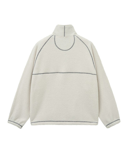 เสื้อสเวตเตอร์ HALF-ZIP FLEECE - IVORY