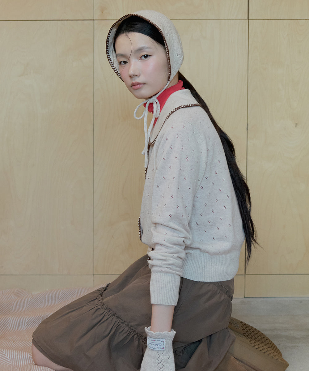 ที่ปิดหูกันหนาว LACE KNIT EARMUFF - OATMEAL