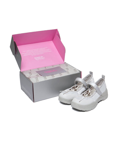 รองเท้าแมรี่เจน FLATFORM STRING MARYJANE - LIGHT GREY