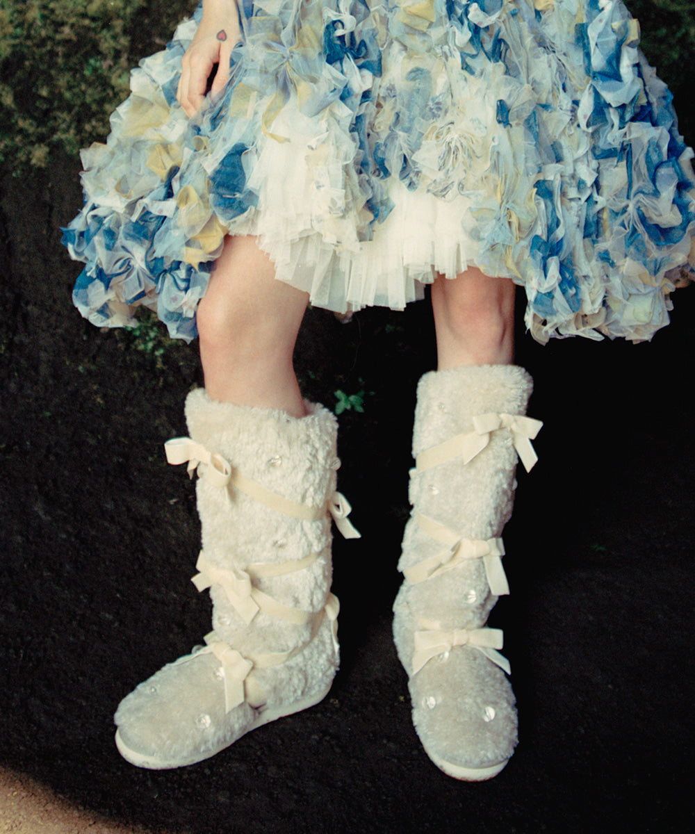 รองเท้าบูทกันหนาว X SUSAN FANG FURRY LONG BOOTS - BEIGE