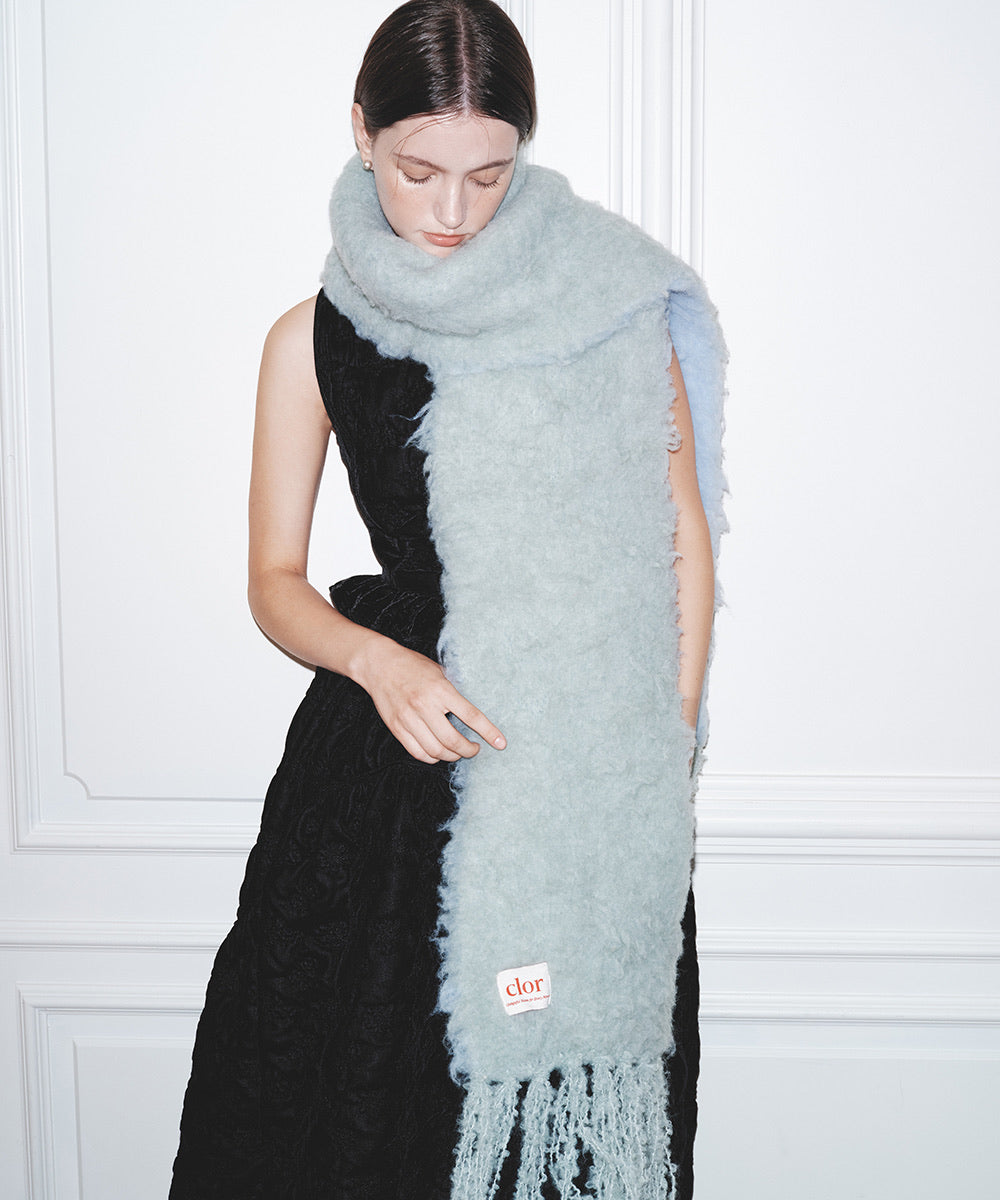 ผ้าพันคอ  OVERSIZED SHAGGY SCARF - MINT