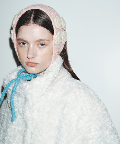 ที่ปิดหูกันหนาว HANDMADE FLOWER CROCHET EARMUFF - PINK