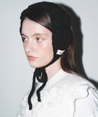 ที่ปิดหูกันหนาว HANDMADE FLOWER CROCHET EARMUFF - BLACK